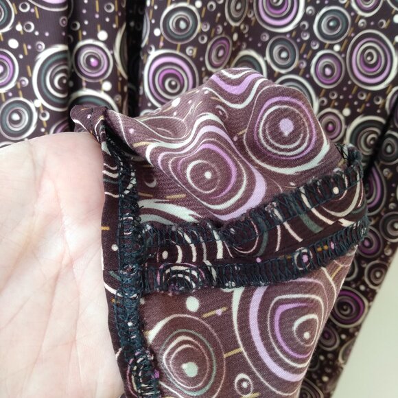 Handmade Mennonite Cape Dress 40"B 37"W Brown Purple Swirl AS IS - Picture 6 of 10
